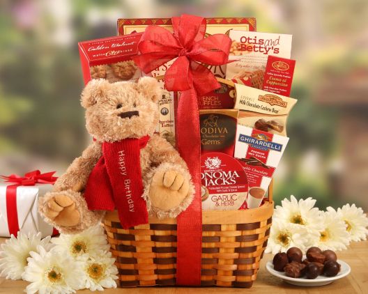 Happy Birthday BearGift Basket - Item No: 269H