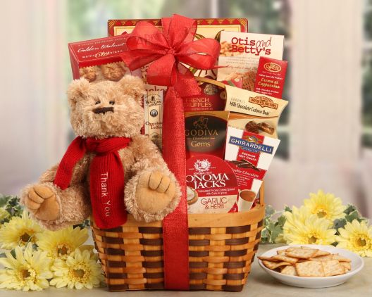 Thank You BearGift Basket - Item No: 269T