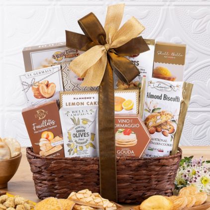 Buy holiday gift baskets with free shipping - Bon Appetit Free Shipping Gourmet Gift Basket