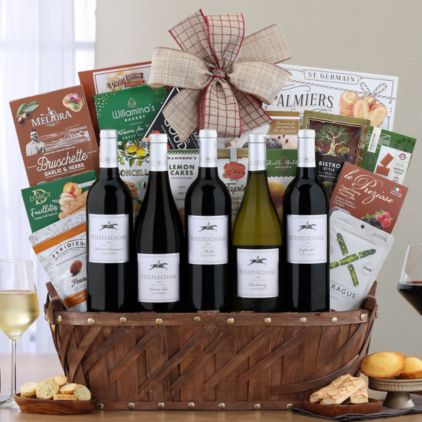 Buy holiday gift baskets with free shipping - Eastpoint Cellars California Free Shipping Wine Gift Baskets