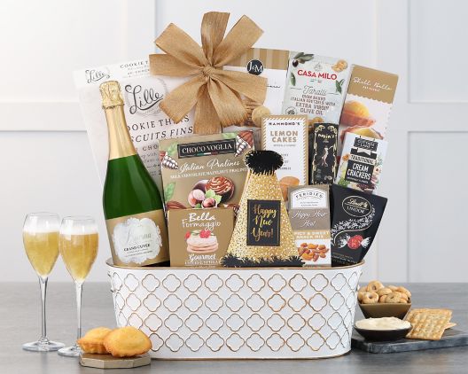 Item 017 - Happy New Year Kiarna Champagne Basket FREE SHIPPING 30% Save Original Price is $ 150