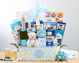 Suggestion - Baby Boy Sparkling Wine Gift Basket  Original Price is $165