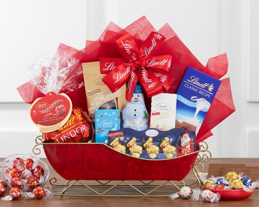 Item 090 - Lindt Chocolate Winter Sleigh FREE SHIPPING 9% Save Original Price is $ 165