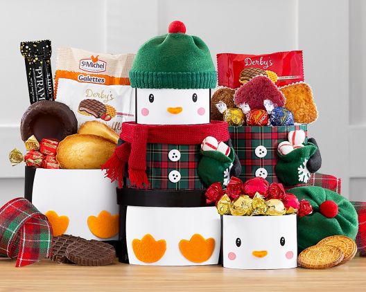 Item 1020 - Penguin Gift Tower FREE SHIPPING