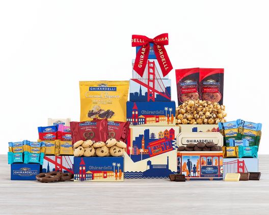 Item 1022 - Ghirardelli Milk and Dark Chocolate Tower FREE SHIPPING