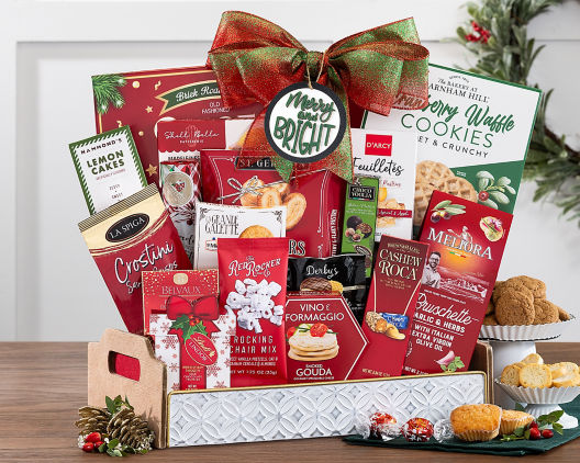 Suggestion - Merry and Bright Gourmet Gift Basket 