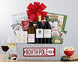 Suggestion - North Pole Rd Holiday Wine Basket  Original Price is $165