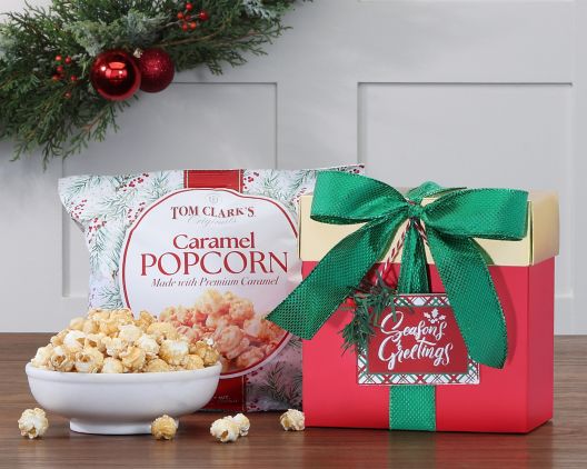 Item 249 - Season's Greetings Caramel Popcorn Gift Box FREE SHIPPING 35% Save Original Price is $ 49.95