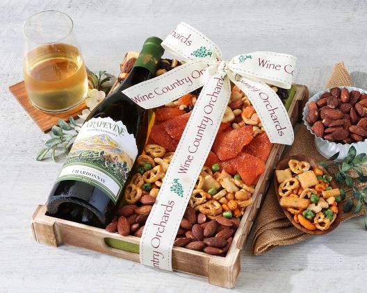 Item 266 - Grapevine Trading Company Chardonnay & Mixed Nuts FREE SHIPPING 9% Save Original Price is $ 84.95