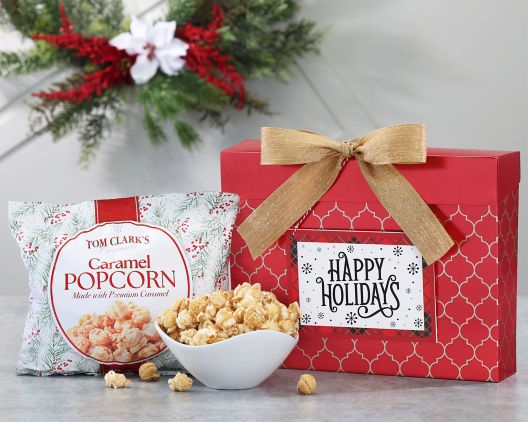 Suggestion - Happy Holidays Caramel Popcorn Gift Box 