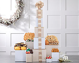 Suggestion - Silver and Gold Holiday Gift Tower 