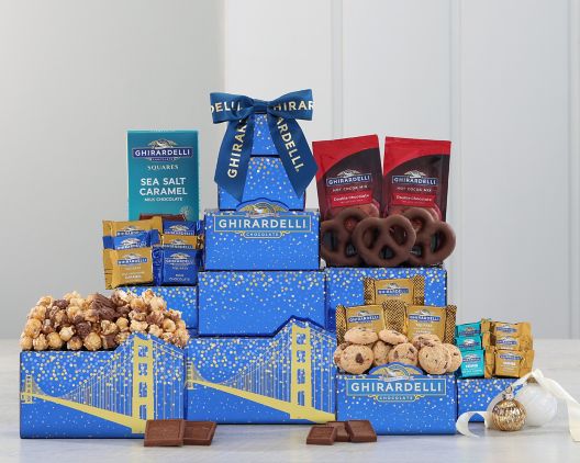 Item 306 - Ghirardelli Milk Chocolate Lovers Tower FREE SHIPPING 25% Save Original Price is $ 99.95