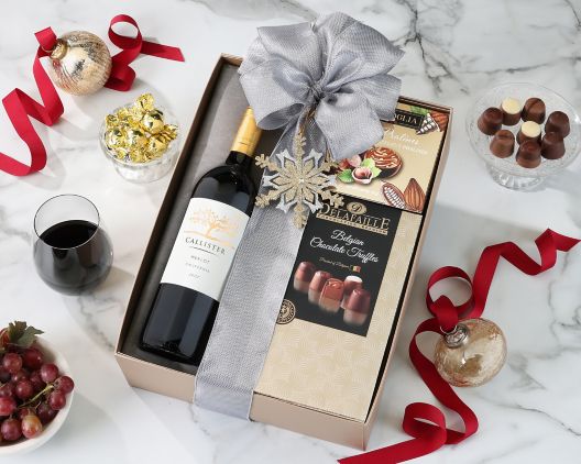 Item 367 - Callister Merlot and Chocolate Gift Box FREE SHIPPING 20% Save Original Price is $ 110