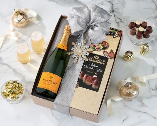 Item 372 - Veuve Clicquot Champagne and Chocolate Gift Box FREE SHIPPING 50% Save Original Price is $ 300