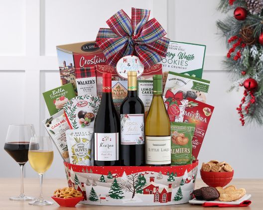 Item 382 - Merry & Bright Red and White Wine Trio 17% Save Original Price is $ 150