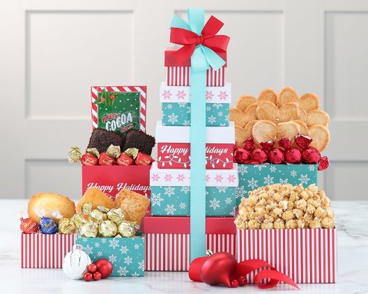 Item 3846 - Happy Holidays Tower of Sweets FREE SHIPPING 30% Save Original Price is $ 74.95