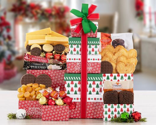 Item 3887 - Happy Holidays Tower of Sweets FREE SHIPPING