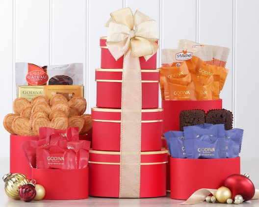 Item 3894 - Godiva and More Deluxe Gift Tower FREE SHIPPING 14% Save Original Price is $ 84.95