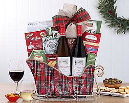 Suggestion - Hobson Estate Red and White Wine Holiday Sleigh 