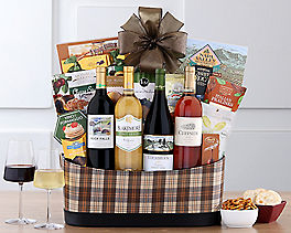 Suggestion - California Red, White and Rose Wine Basket 