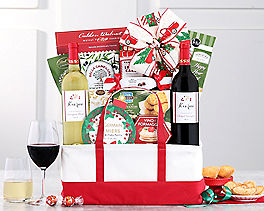 Suggestion - Merry Christmas Kiarna Red & White Wine Basket 
