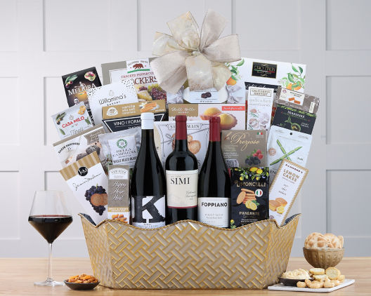 Suggestion - Three Shades of Red Wine Basket  Original Price is $225