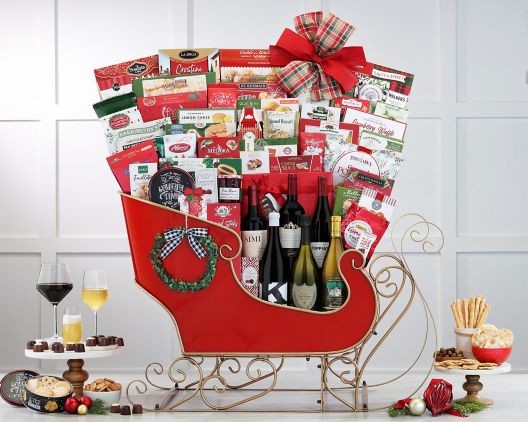 Item 482 - Sommelier's Fine Wine Holiday Sleigh FREE SHIPPING 45% Save Original Price is $ 2200