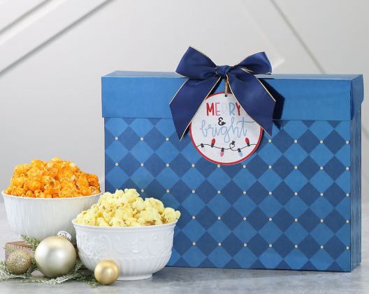 Item 488 - Merry and Bright Savory Popcorn Duet FREE SHIPPING 33% Save Original Price is $ 59.95
