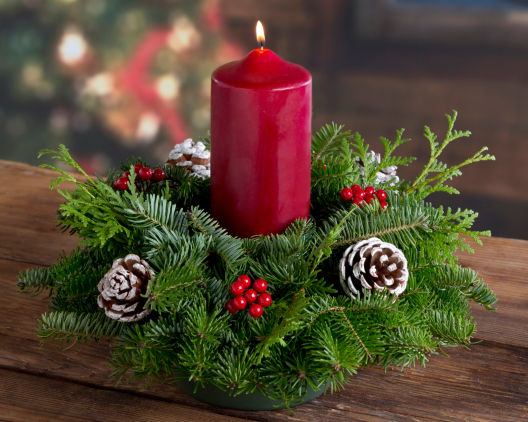 Suggestion - Pillar Candle Holiday Centerpiece 