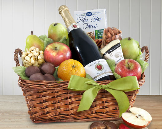 Suggestion - Organic Napa Cider, Fruit and Cheese Gift Basket  Original Price is $195