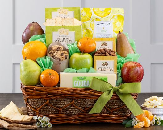 菓子 Select Fruit Gift Deluxe Fruit and Favorites Gift Basket at Wine Country Gift Baskets