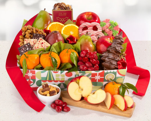 Suggestion - Deluxe Holiday Chocolate, Nuts & Fresh Fruit Gift  Original Price is $165