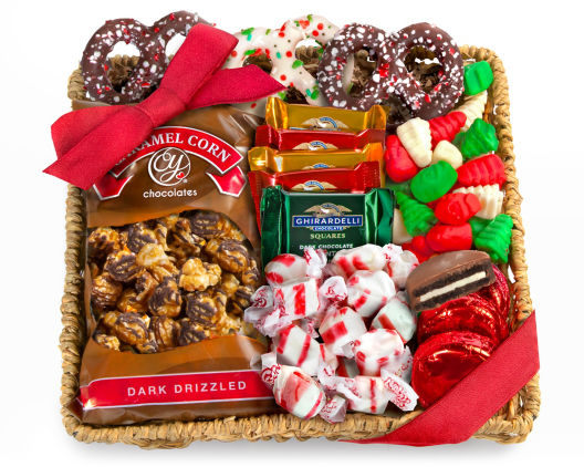 Suggestion - Winter Chocolate, Candy and Crunch Gift Basket  Original Price is $120