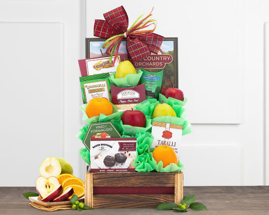 Suggestion - Fresh Fruit, Chocolate and Snacks Gift Basket 