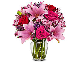 Suggestion - Rose and Lily Bouquet With Glass Vase  Original Price is $59.95