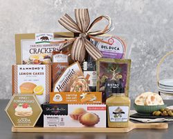 DELUXE MEAT CHEESE SAVORY ASSORTMENT GIFT BASKETS