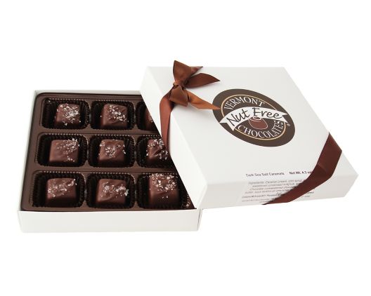 Item 5130 - Dark Sea Salt Caramels (9pc) - Nut Free FREE SHIPPING 40% Save Original Price is $ 64.95