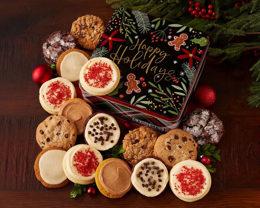 Suggestion - Winterberry Happy Holidays Gift Cookie Tin 