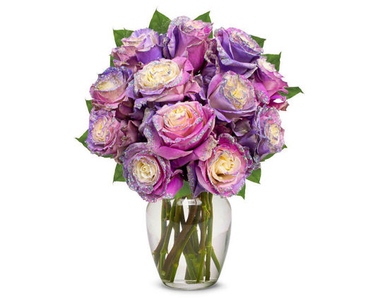 Suggestion - Purple Pastel Glitter Roses 