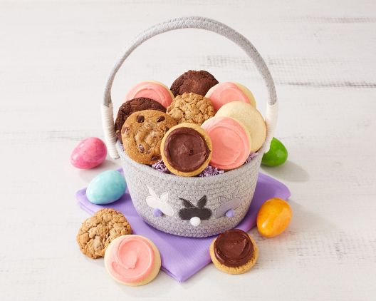 Item 5278 - Easter Bunny Cottontail Basket - Mini Cookies FREE SHIPPING