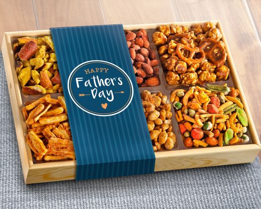 Item 5299 - Father's Day Crunch 'n Munch Snack and Nut Tray FREE SHIPPING