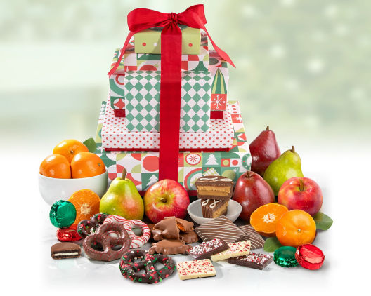 Suggestion - Merry Christmas Tower Fruit and Chocolate 