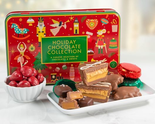 Item 5318 - Holiday Chocolate Collection Tin FREE SHIPPING