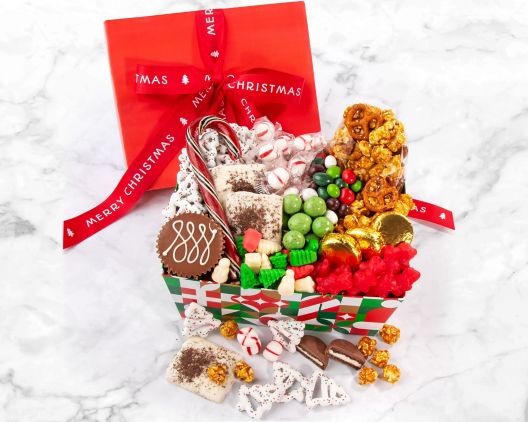 Item 5319 - Holiday Treats and Chocolate Gift Box FREE SHIPPING 15% Save Original Price is $ 115