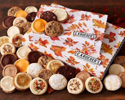 Suggestion - Falling Leaves Cookie Gift - 12 Assorted Cookies 