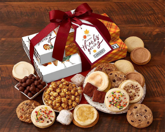 Suggestion - Turkey Plaid Grand Gift Stack - Cookies & Snacks 