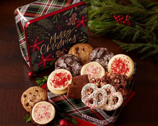 Item 5354 - Winterberry Merry Christmas Gourmet Gift Tin FREE SHIPPING 35% Save Original Price is $ 120