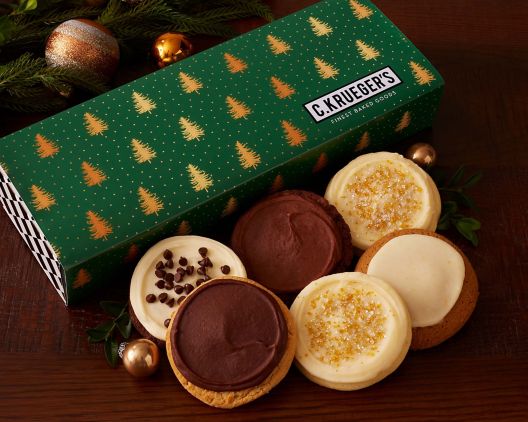 Item 5360 - Evergreen Trees Half Dozen Sampler - Iced Cookies FREE SHIPPING