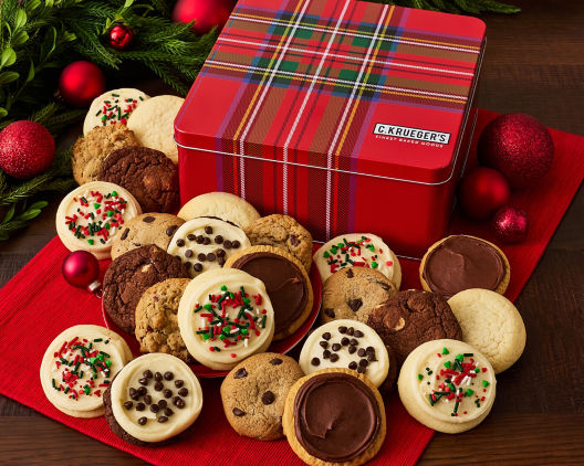 Suggestion - Tartan Plaid Cookie Gift Tin - Mini Cookies - 18ct  Original Price is $120