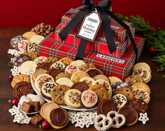 Suggestion - Tartan Plaid VIP Gift Stack - Cookies and Snacks  Original Price is $395